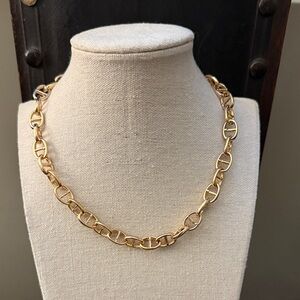 Mariner Link Gold Plated Woman’s Adjustable Necklace. 16-19 inches.